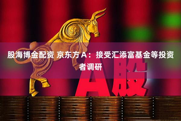 股海博金配资 京东方Ａ：接受汇添富基金等投资者调研