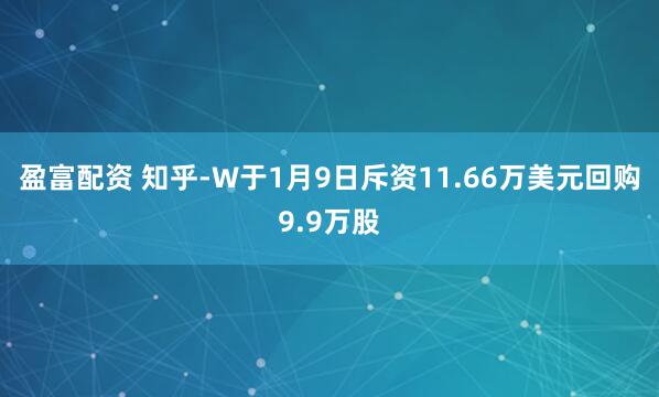 盈富配资 知乎-W于1月9日斥资11.66万美元回购9.9万股